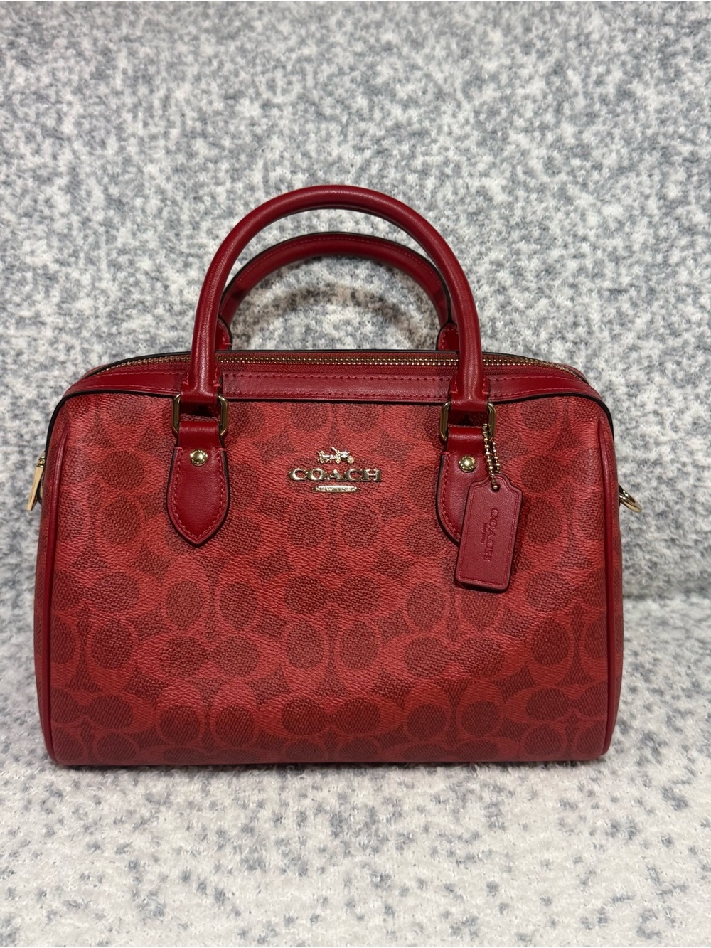 Coach Rowan Satchel in Signature Canvas
Crimson Red